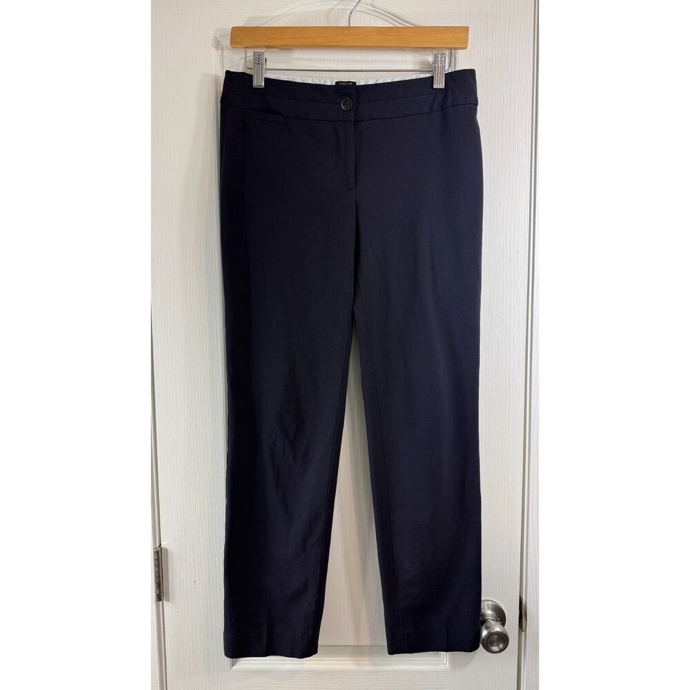 Talbots Signature Pants Womens 2 Navy Blue Straight Leg Dress Trouser